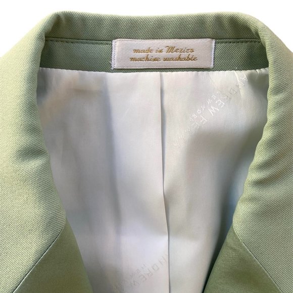 Men's 44R Mint Green Andrew Fezza Monaco Tuxedo Jacket- Easy Care, Prom, Retro - Picture 6 of 8